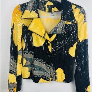 Clara S sequin top blouse size XS